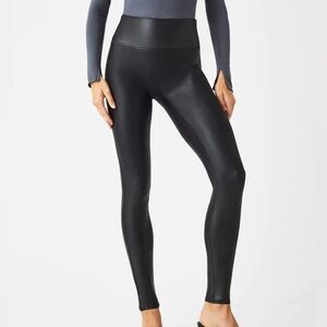 SPANX Faux Leather Black Leggings